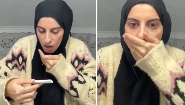 Ailesine "Hamileyim" şakası yapacaktı, teste dikkatli bakınca şoke oldu
