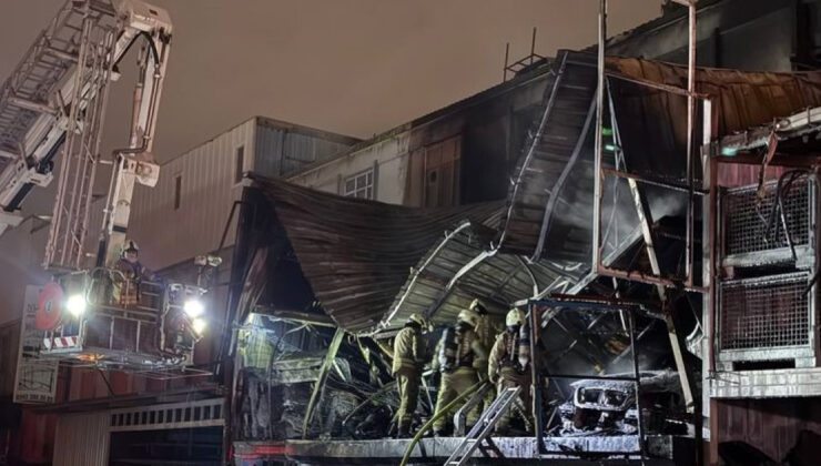Başakşehir’de oto sanayi sitesinde yangın: 1 ölü