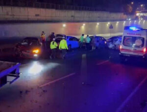 Çekmeköy’de 7 araçlık zincirleme kaza: 7 yaralı