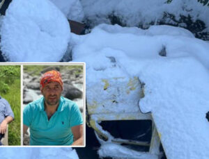 Cip, dereye yuvarlandı… Can kayıpları var! Kar bu sefer ağlattı!