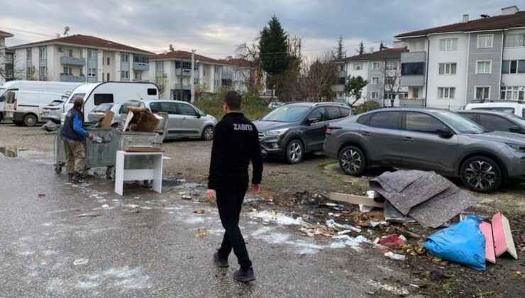 Düzce’de çevreyi kirleten kişiye kirlettiği alan temizlettirildi