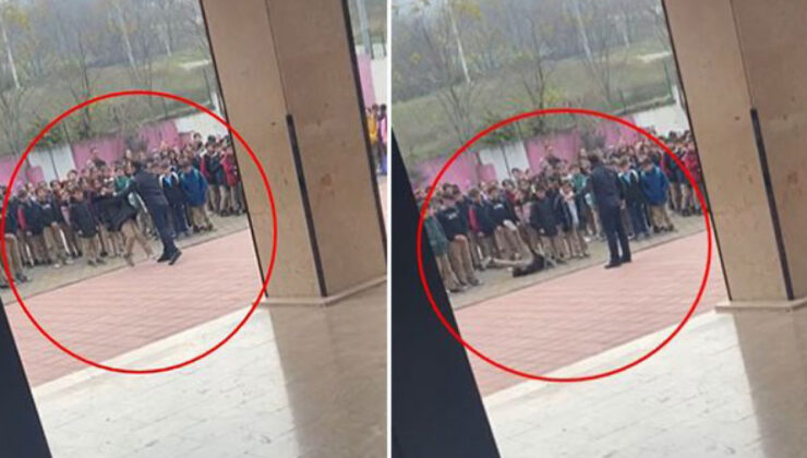 İnceleme başlatıldı! Okul müdürü öğrenciyi yere savurdu!