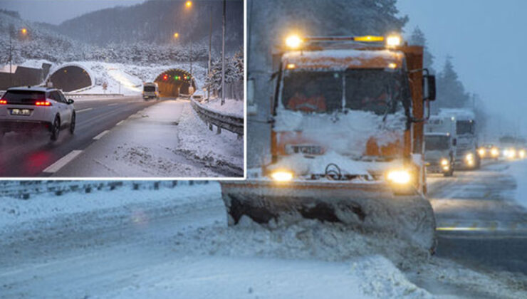 Sürücüler dikkat! Bolu Dağı’nda yoğun kar: 10 santime ulaştı!